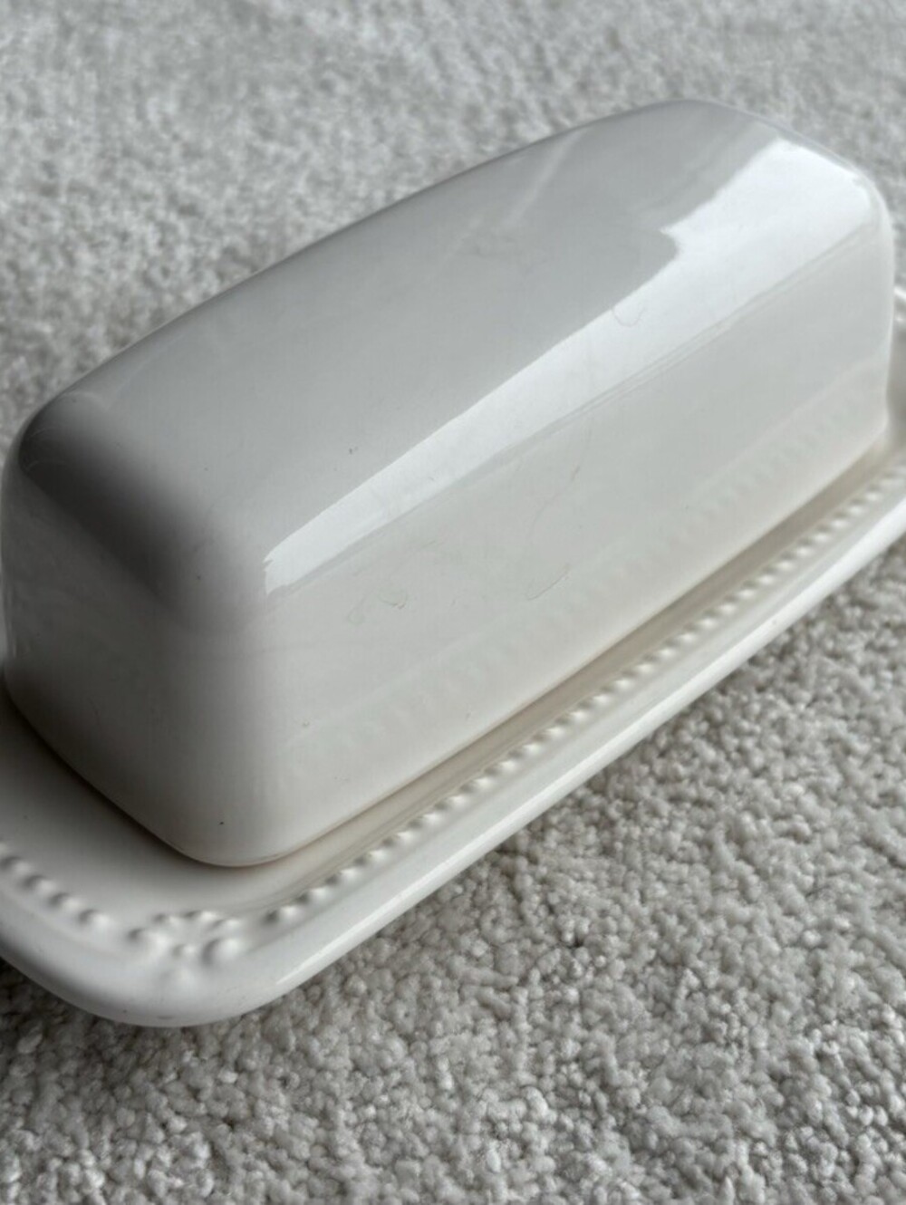 Pfaltzgraff Pearl Brocade Butter Dish with Lid Made In USA